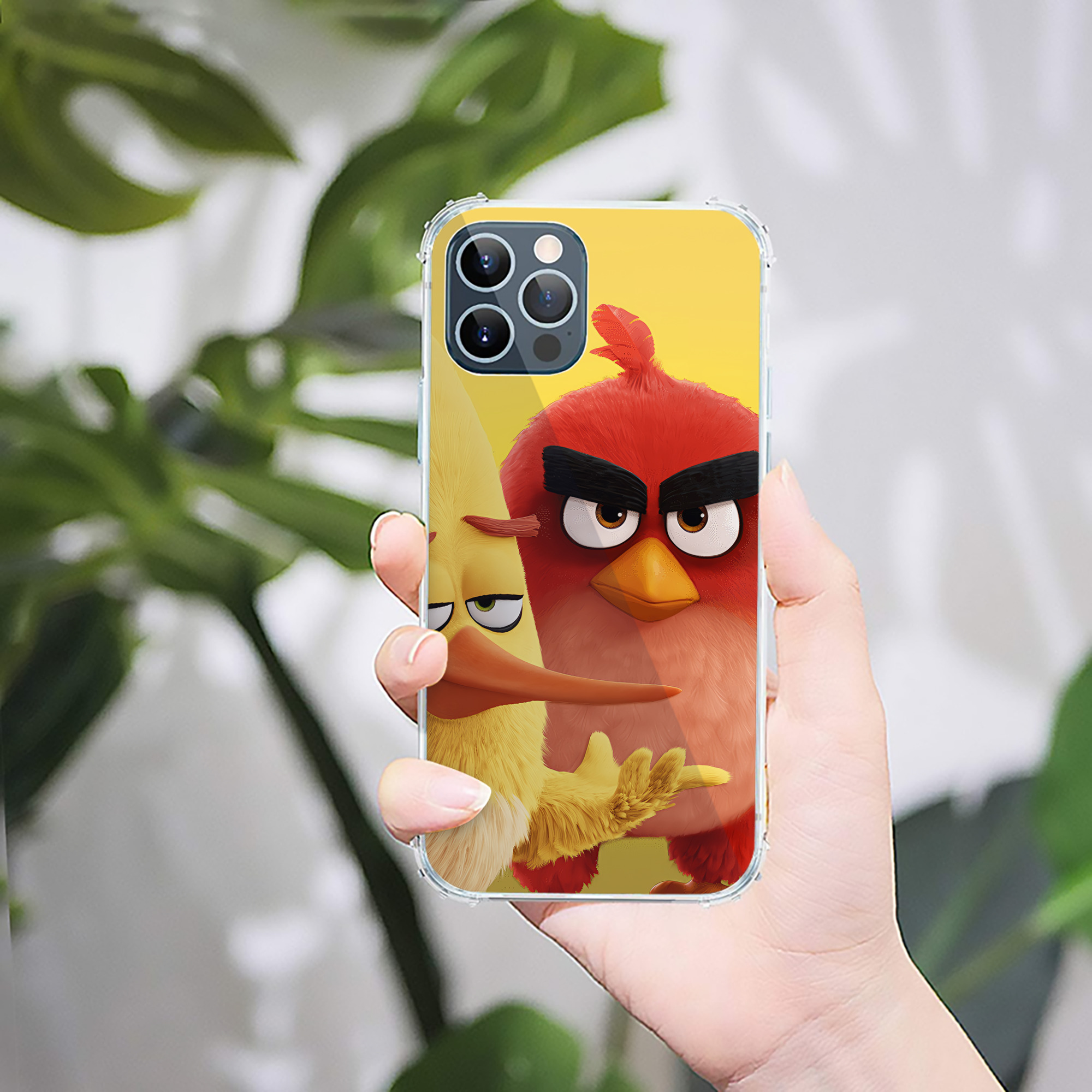 （画像用） Angry Birds アングリーバード 【iPhone 12シリーズ対応】透明スマホケース（クリアソフトケース）